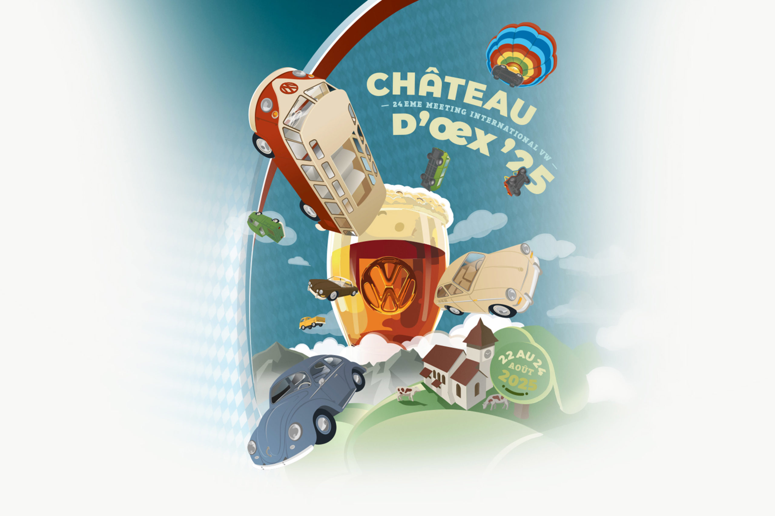Affiche de Meeting International VW de Château-d’Œx
